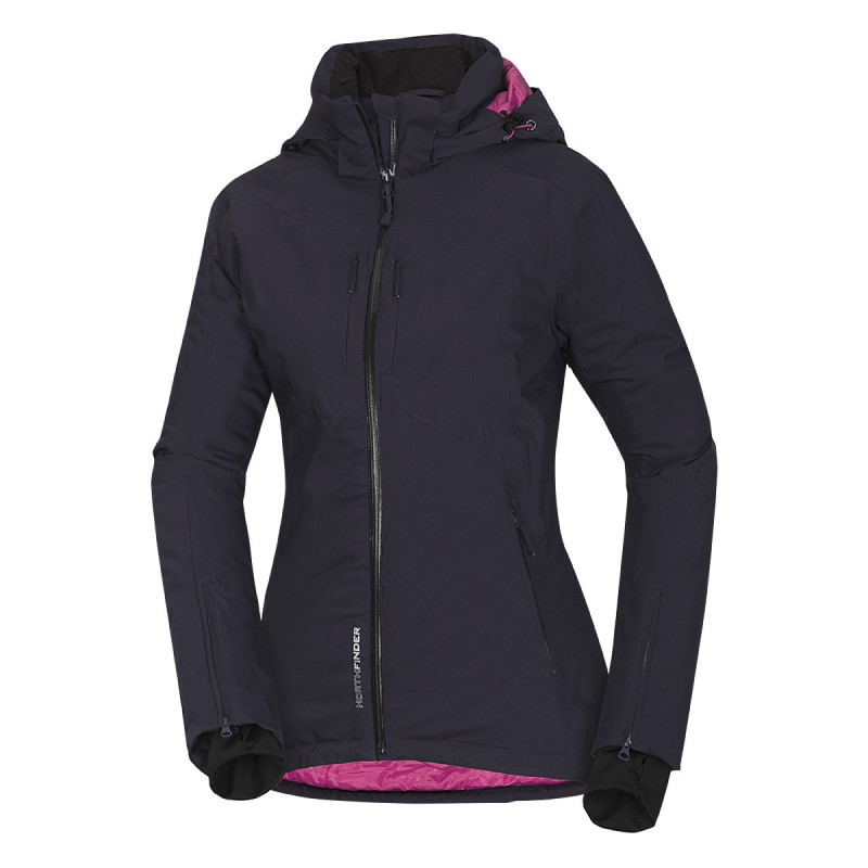 Women's insulated jacket ski comfort 2-layer Primaloft® Insulation Eco Black  AVIANA