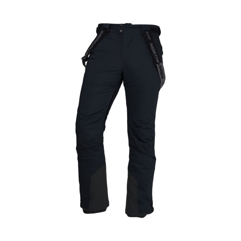 Izolirani hlače moške smučarske dinamično 2 plasti Primaloft® Izolacija Eco Črno WENOL