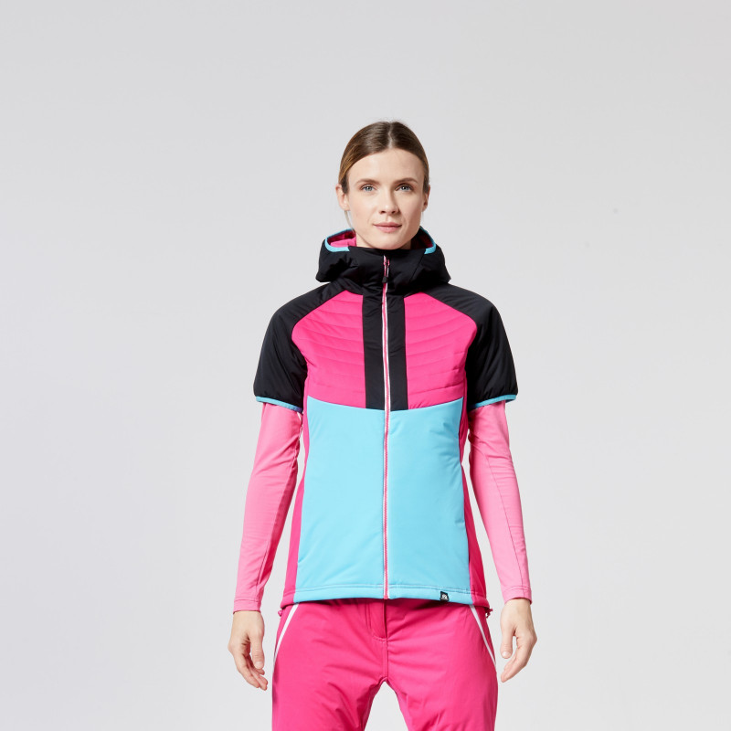 Women's ski-touring vest active sport insulated Primaloft® Insulation Eco Black RIKONA