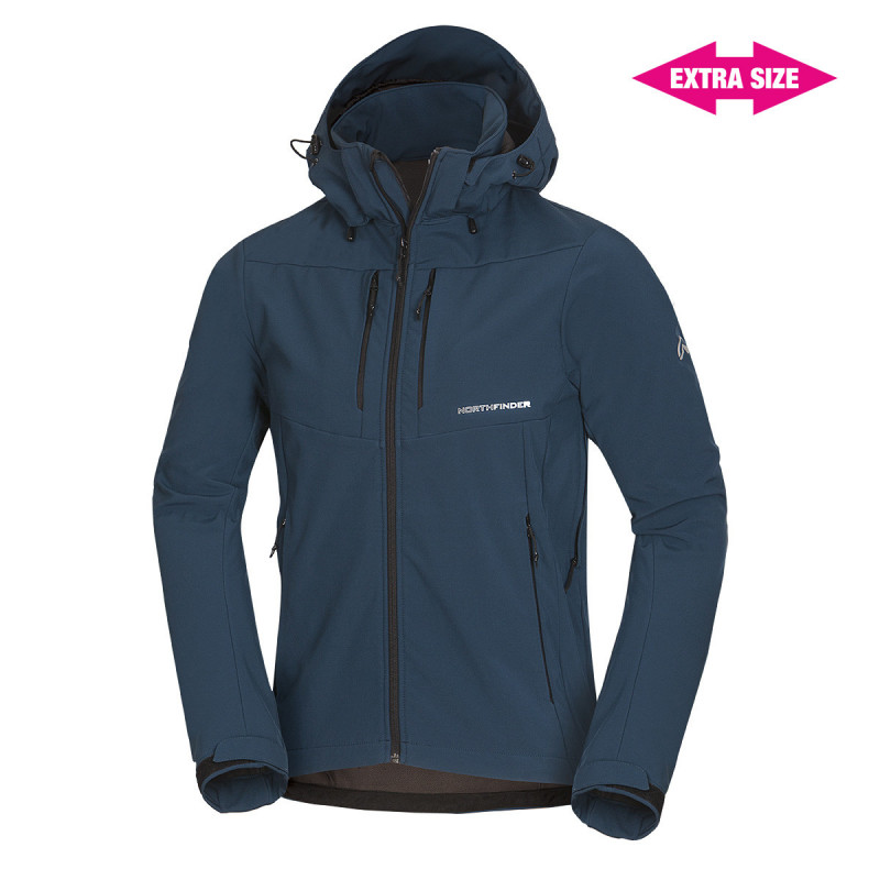 NORTHFINDER men´s outdoor jacket strong-softshell style 3-layer EXTRA SIZE AGYLON