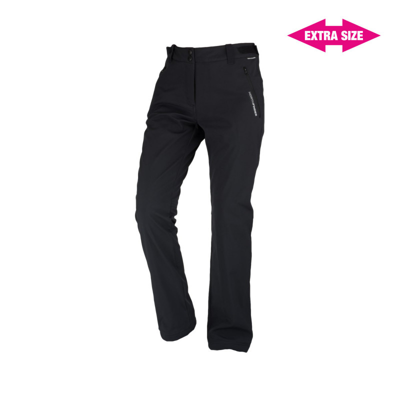 Women's strong-softshell trousers outdoor style EXTRA SIZE 3-layer GERONYA