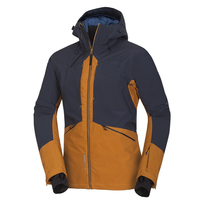 Pánska bunda zateplená Primaloft® izolácia Eco Black 3L na zimné aktivity ALDENY