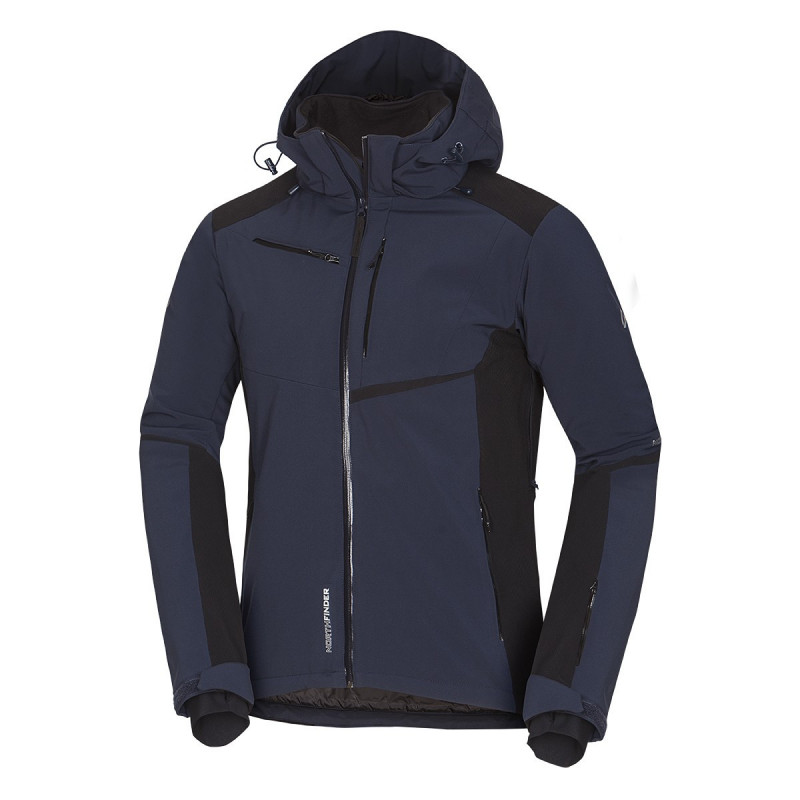 Men's ski hi-tech jacket softshell insulated full pack 3-layer CYRUS