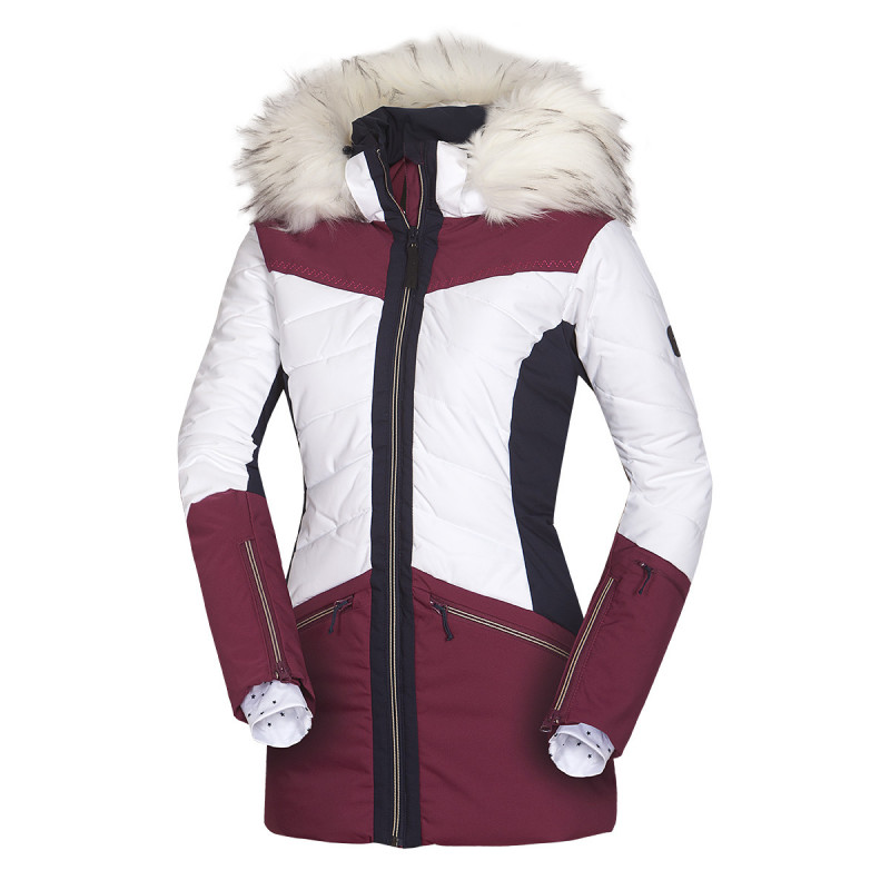 Dámská bunda alpin zateplená série dlouhý styl a kožešinou 2L IRNES