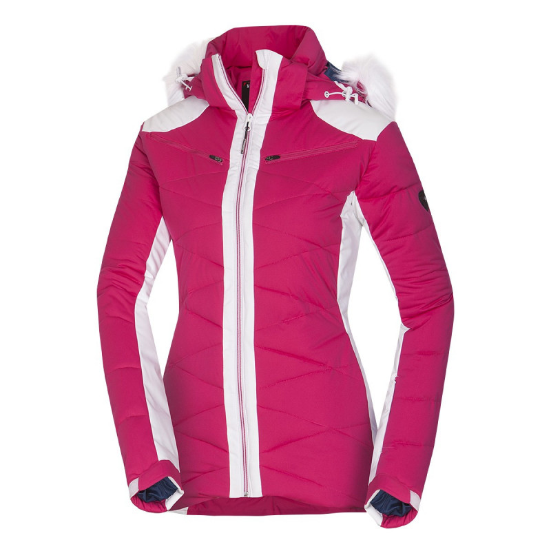 Dámska bunda alpin zateplená séria krátky štýl a kožušina 2,5L LUISE