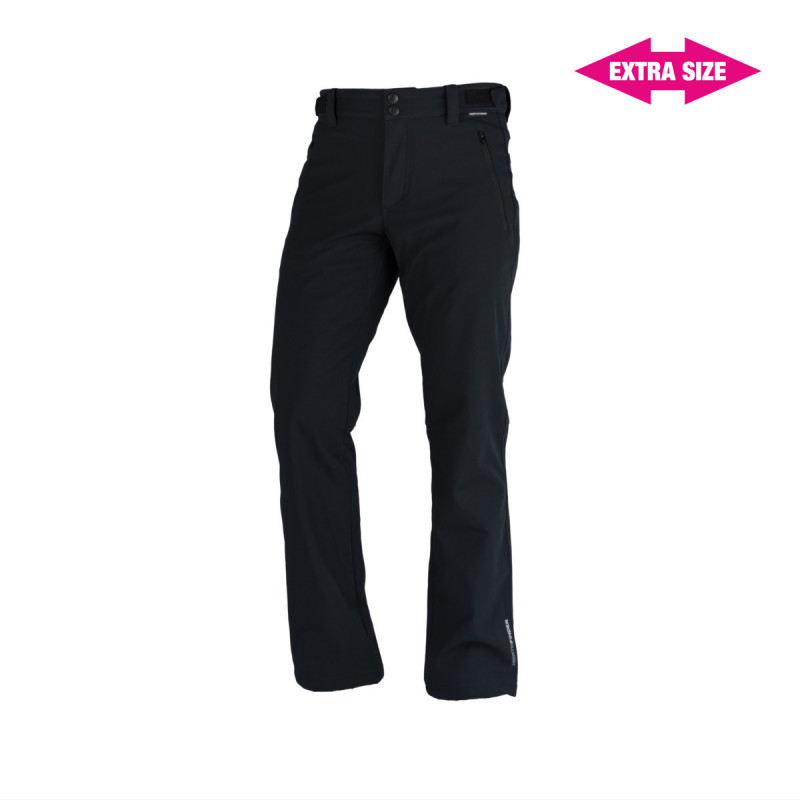 Men's strong-softshell trousers outdoor style 3-layer EXTRA SIZE GERON