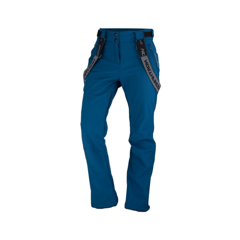 Dámské kalhoty softshellové na lyžování s šlemi 3L MAJYOLIKADámské lyžařské kalhoty s kšandami – soft Shell