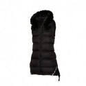 Women's vest insulated long fur BLASTA