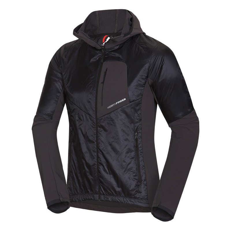 Pánská bunda zateplená lehká váha Primaloft® izolace Eco Black RODRIGO