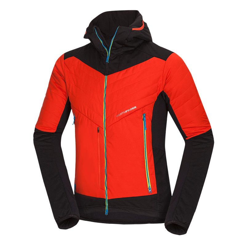 Men's ski-touring jacket padded Primaloft® Insulation Eco Black SANTIGO