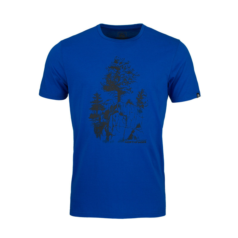 Men\'s t-shirt with nature motive for € blue NORTHFINDER only 17.9 KARTER 