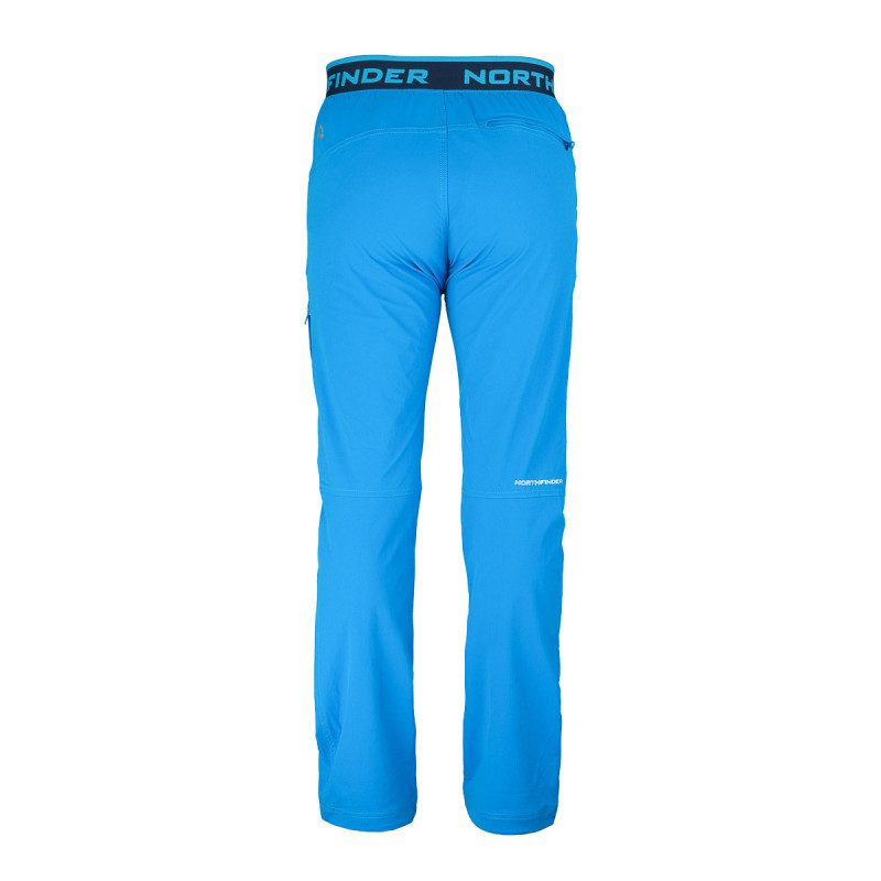 Men's stretch pants DEAN - <ul><li>These lightweight 1-layer trousers are made of breathable polyamide fabric with spandex</li><li> Classic cut with sporty design with extra molded seat-part and molded elastic band closure with two snaps</li><li> Two front, ergonomically placed pockets, additional pocket at the back plus side pocket with zipper</li>