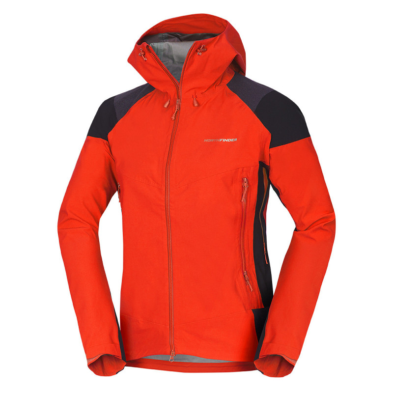 Men's jacket all weather 3L ALLEN - <ul><li>A lightweight totally waterproof jacket 3-layer laminate (20,000 mm / 20,000 g / m2 / 24h) with allseams taped protects against wind and moisture</li><li> Teflon DWR Eco Elite finishing Fullzip flexible and sheped construction with reinforced shoulders</li><li> Integrated ergonomic hood with 2D settings based on the increased collar</li>