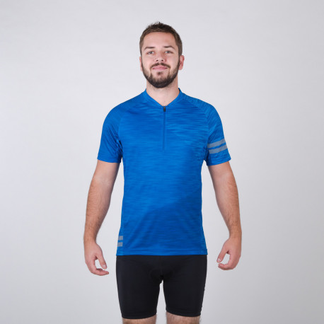 Moška e-kolesarska udobna majica s polovično zadrgo DEWEROL