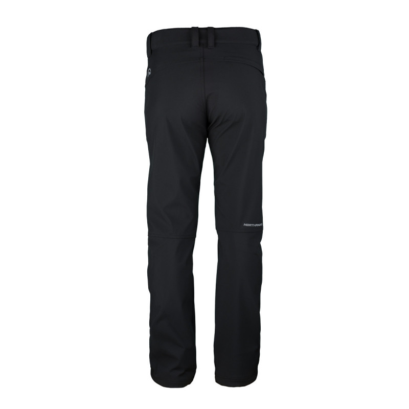 Men's softshell pants outdoor GERON - <ul><li>This durable outdoor trousers are made of 3-layer Soft Shell (5000 mm / 5000 g / m2 / 24h), which protects against wind and moisture</li><li> PFC free hydrophobic coating</li><li> Medium thicknes of the material embossed and the fine interior surface for optimal humidity transfer Adjustable elastic waist and with after-FLEX system; closure with two snaps and the belt-loops effectively fixes the pants</li>