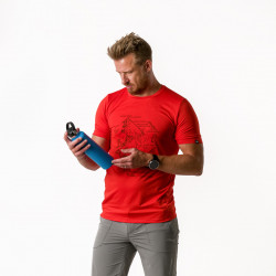 TR-3815OR Active T-Shirt der Männer mit Druck von recycelten Fasern HERBERT