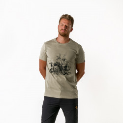 TR-3811AD men's organic cotton t-shirt with print BART
