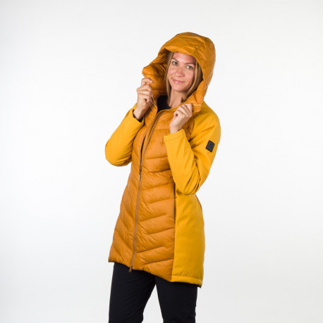 Ženska dolga izolacijska jakna kombinirana s softshellom REYNA
