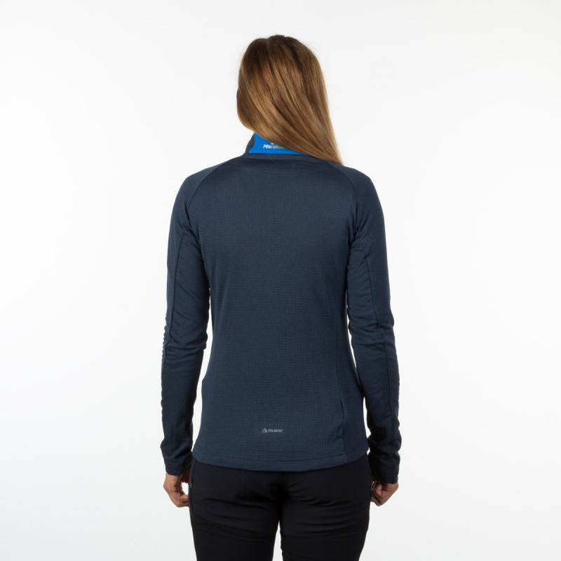 Women's sweatshirt half zip Polartec® Power Grid JAVORINA - <ul><li>Use the light functional sweatshirt for climbing, hiking, nordic-walking or even for skiing</li><li> It is maximally breathable, fits perfectly, quickly removes accumulated heat and eliminates the formation of odors</li><li> The simple construction with a half zipper is sewn from Polartec Power Grid synthetic knit, which is made of recycled polyester</li>