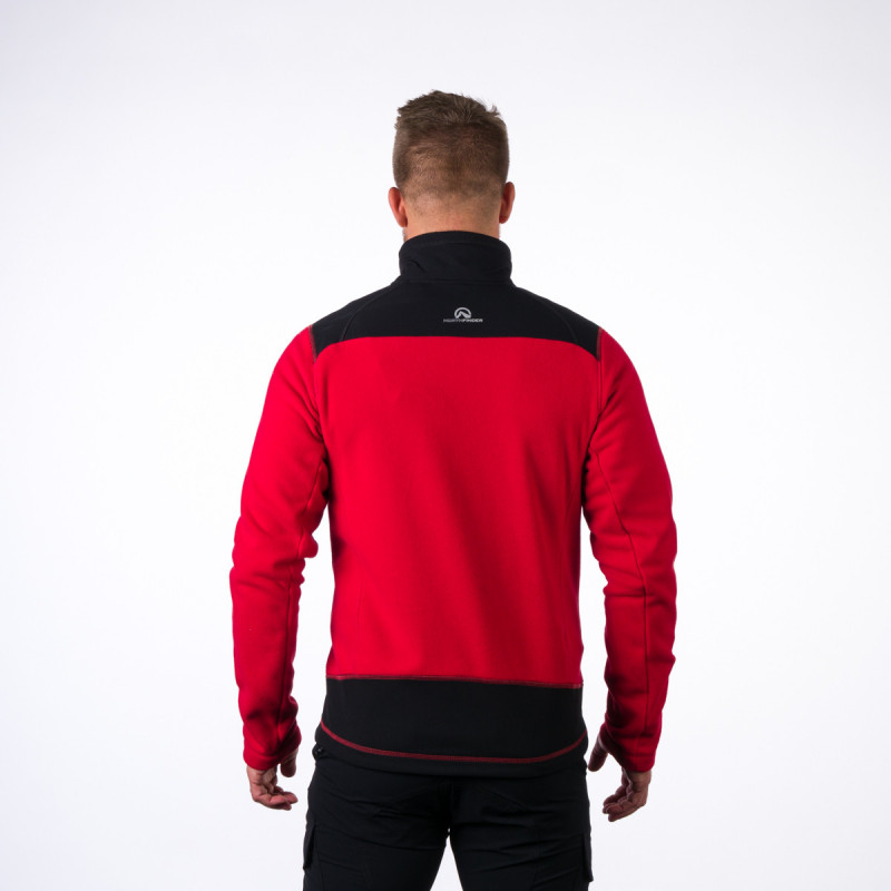 Men's fleece sweater BENDIK - <ul><li>Fleece sweater is made of polyester fabric NorthPolar 320 and keeps the heat and wicks moisture quickly</li><li> The both sides of the strechy material have antipilling treatement</li><li> Regular fit design with full-length zipped, stand-up collar and prolonged back part</li>