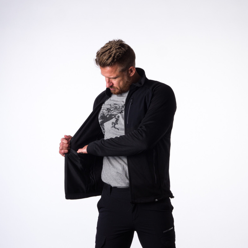 Men's functional sweatshirt power-stretch NORTHPOL - <ul><li>This great functional sweater is made of elastic polyester fabric with micro-fleece on the inside, that protects against cold</li><li> Two-tone surface of the material is treated with anti-pilling and dries quickly</li><li> Full length zippered regular fit design with stand-up collar has a slightly prolonged back</li>