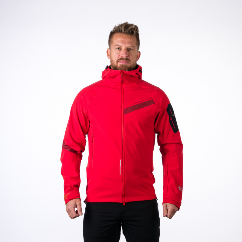 Men's jacket stretch softshell LOMNICKY - <ul><li>The durable men's softshell jacket will create a protective barrier between you and the cold outside weather</li><li> It unblocks the wind, moisture on the surface and lets out only the heat you don't need</li><li> The shaped construction made of elastic 3-layer material brings freedom of movement and perfectly adapts to body proportions</li>