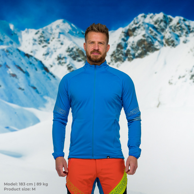 Men's skialp active sweatshirt ROKOS - <ul><li>Technical hoodie for ski mountaineering, cross-country skiing and other active sports in cold conditions</li><li> Super stretchy, quick-drying Dri-release® DUO material quickly wicks moisture away from the body and ensures optimal optimal body climate even during demanding mountain climbs or intense cross-country skiing workouts</li><li> An excellent choice for aerobic activities in low temperatures</li>