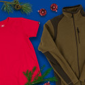 A bargain Christmas offer for men: Set of MISSION fleece sweatshirt and DEWOS active T-shirt