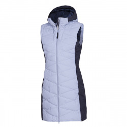 VE-4426SNW women's ski trendy quilted long vest  CARRIE