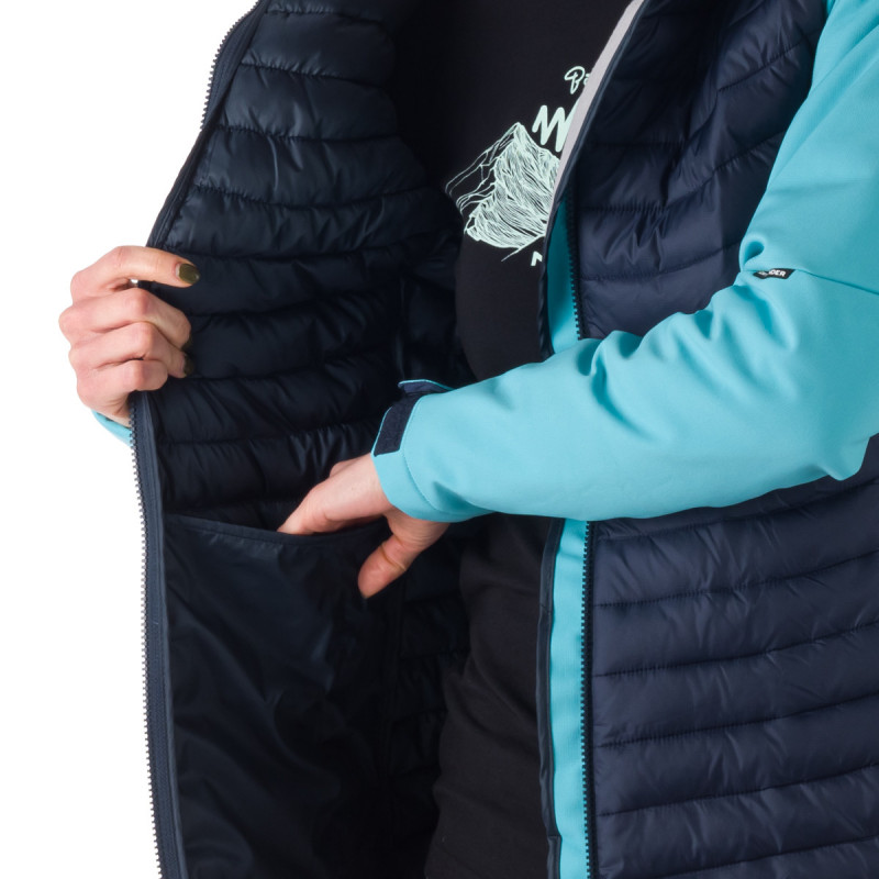 BU-6030OR dámska outdoorová hybrid bunda so softshellovými rukávmi a kapucňou ALISHA - 