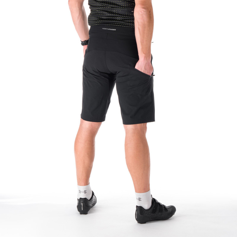 férfi 2 az 1-ben kerékpáros rövidnadrág belső elasztikus alsónadrággal - <ul><li>technikai 2in1 kerékpáros rövidnadrág, amelyet az elasztikus anyagoknak köszönhetően egyetlen kerékpártúrán sem hagysz majd otthon - a felső bermuda rövidnadrág gyorsan száradó, rugalmas és tartós anyagból készült, cipzáras zsebekkel rendelkezik</li><li> - lekapcsolahtó elasztikus rövidnadrág kerékpáros béléssel és csúszásgátló szalag a combokon</li>