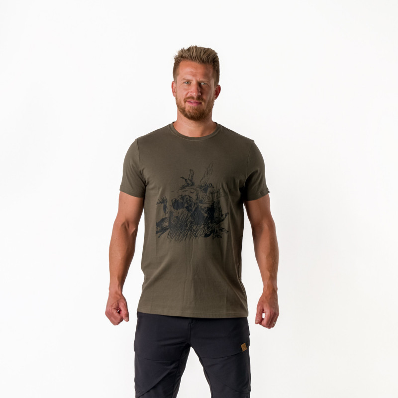 TR-3811AD men's organic cotton t-shirt with print BART - 