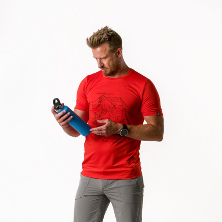 Férfi aktív póló újrahasznosított szálakból készült mintával HERBERT