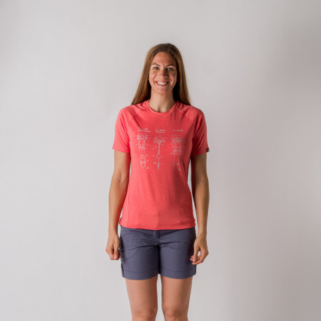 Women's active t-shirt with print from recycled fibres MADELEINE