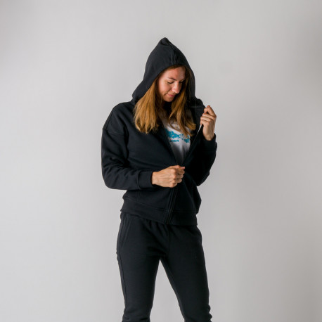 Hanorac fleece dama stilul sportiv din bumbac BODA MI-4706SP
