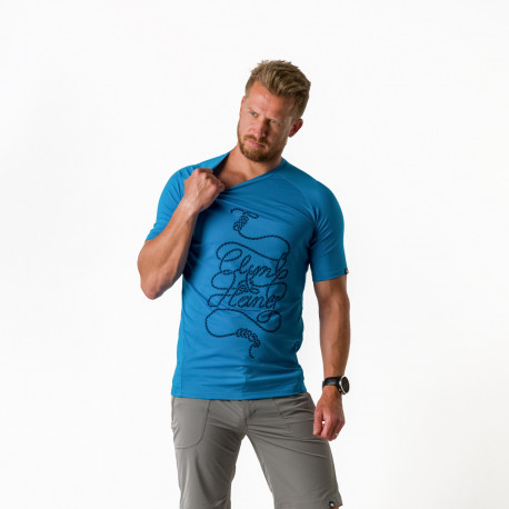 Męska aktywna koszulka z nadrukiem z włókien pochodzących z recyklingu CLINT