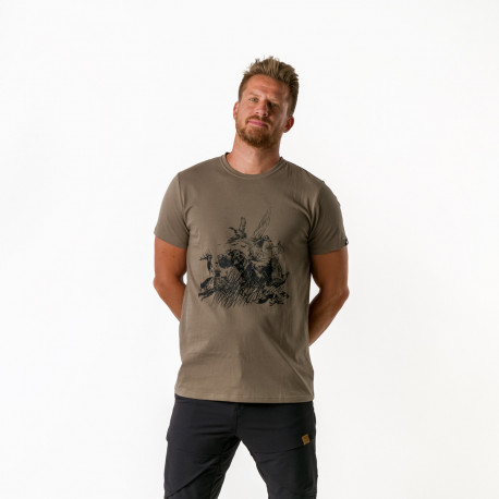 Męski t-shirt z nadrukiem z bawełny organicznej.