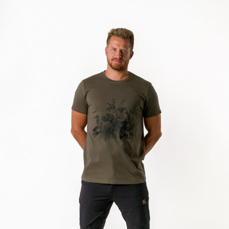 Мъжка тениска с принт от органичен памук
