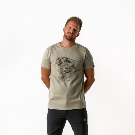 férfi mintás organikus pamut póló 