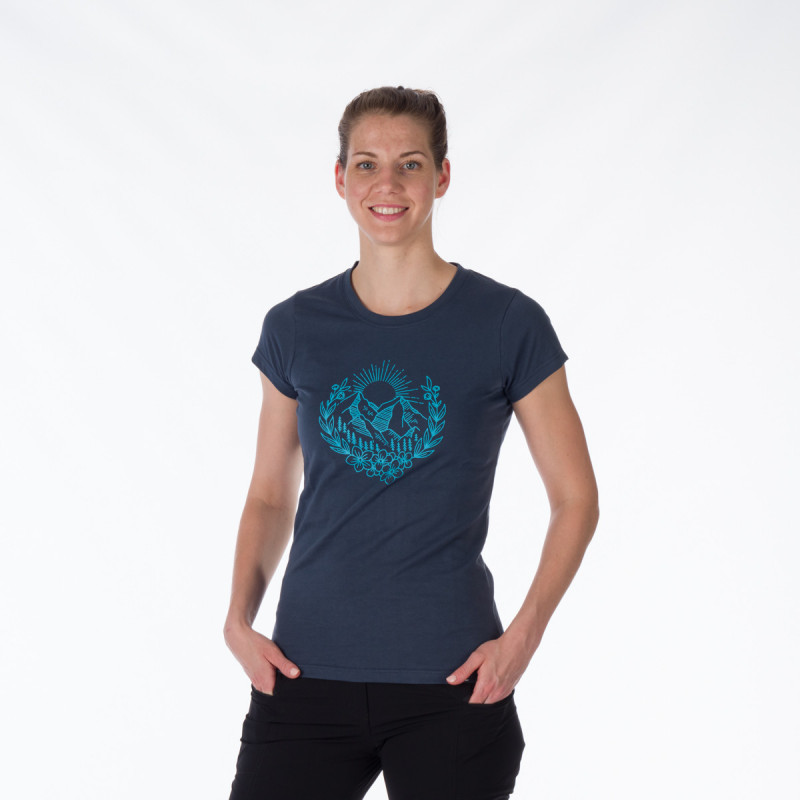 TR-4911OR Damen-T-Shirt im Baumwollstil mit Piktogramm MAUDE - 