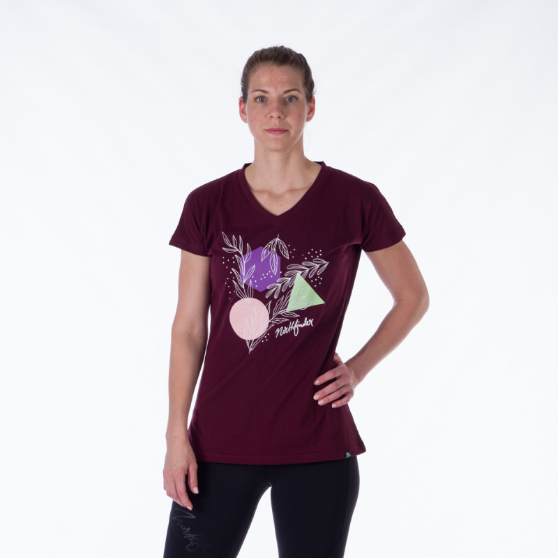 TR-4913OR Locker geschnittenes T-Shirt für Damen im Baumwollstil mit Aufdruck MAYME - 