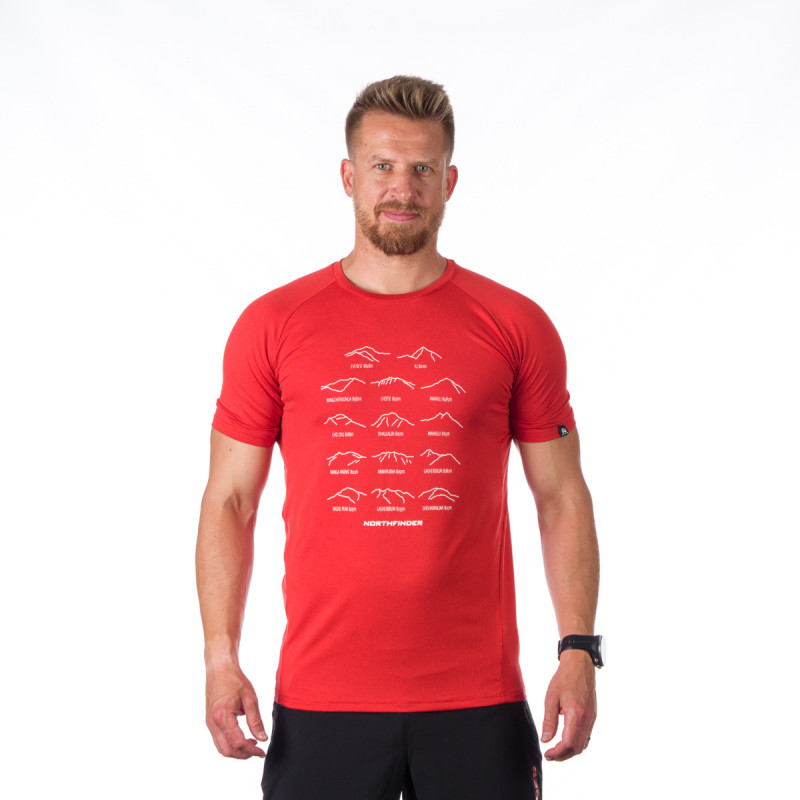 TR-3924OR men's active t-shirt with print from recycled fibers JOHN/JONATHAN  - 
