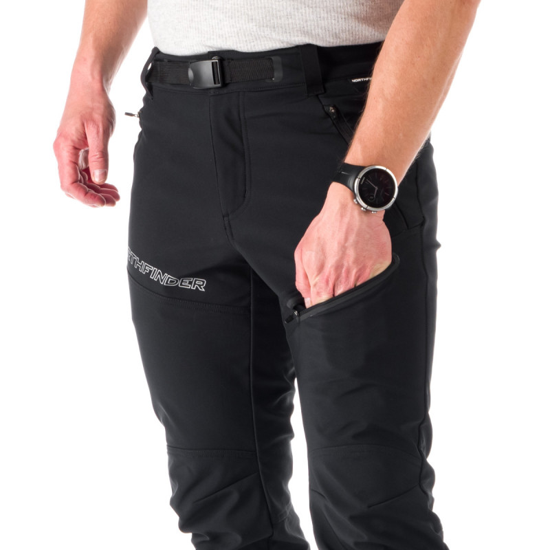 Pánske softshellové nohavice ATLAS - <ul><li>3-vrstvový strečový softshell s membránou</li><li> Nohavice vskutku technického strihu s prekvapivým množstvom vreciek a hydrofóbnou úpravou</li>