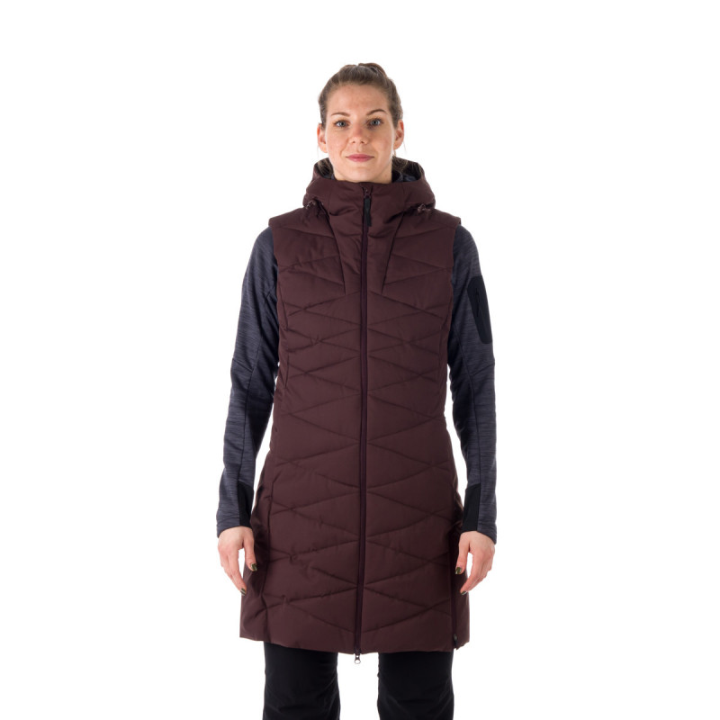 VE-4426SNW women's ski trendy quilted long vest  CARRIE - 