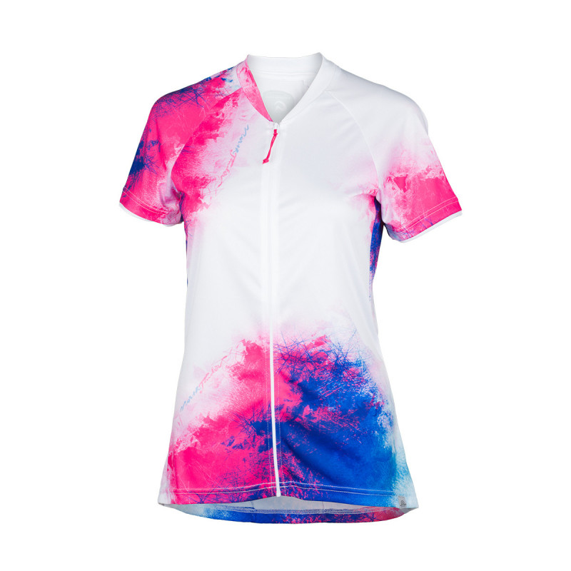 Women's e-bike t-shirt comfortable full zip with all print DIKA