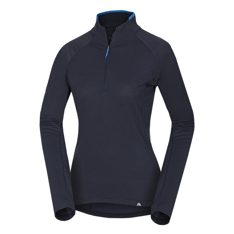 Women's sweatshirt half zip Polartec® Power Grid JAVORINA - <ul><li>Use the light functional sweatshirt for climbing, hiking, nordic-walking or even for skiing</li><li> It is maximally breathable, fits perfectly, quickly removes accumulated heat and eliminates the formation of odors</li><li> The simple construction with a half zipper is sewn from Polartec Power Grid synthetic knit, which is made of recycled polyester</li>