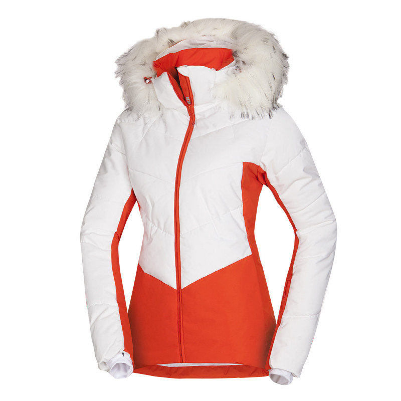 Dámská bunda lyžařská zateplená s kožíšekem NORTHENAS