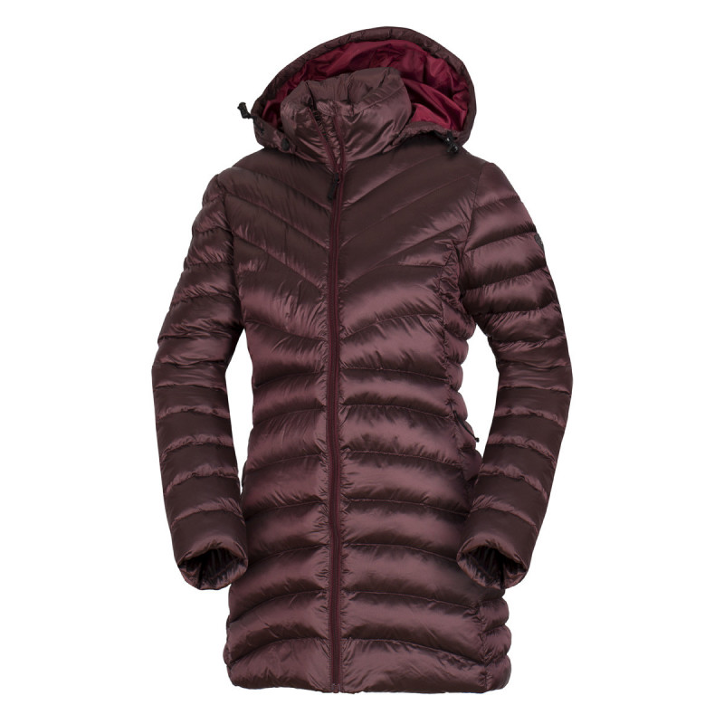 Women's jacket insulated metallic style hood VESWA