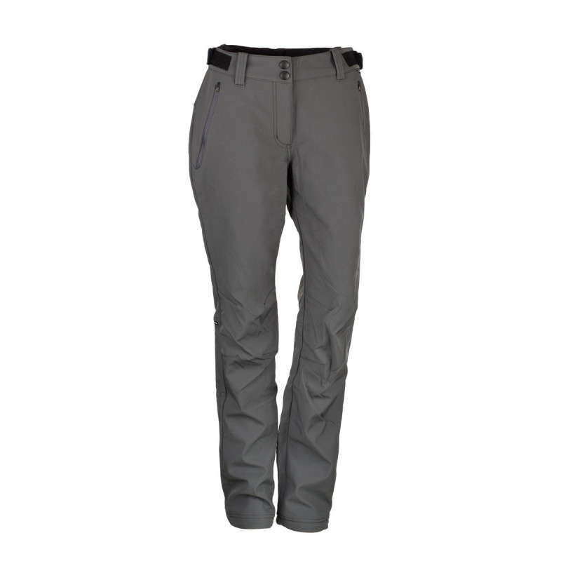 Women's outdoor trousers active softshell pro 3L MADZER - <ul><li>The comfortable technical women's outdoor pants made of durable 3-layer softshell (10000 mm / 5000 g / m2 / 24h), that keeps you protected against wind and moisture</li><li> The water-repellent surface repels moisture</li><li> Effectively shaped seat and knees maximize range of movement supported by partially stretchy fabric</li>