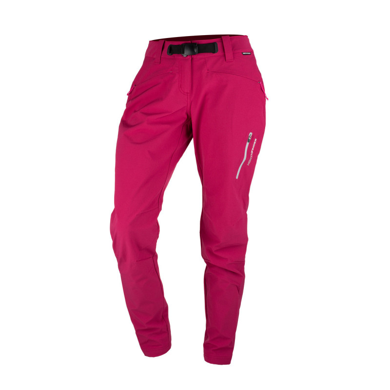 Women's woven-stretch trousers outdoor activities 1-layer tapered BALSTA